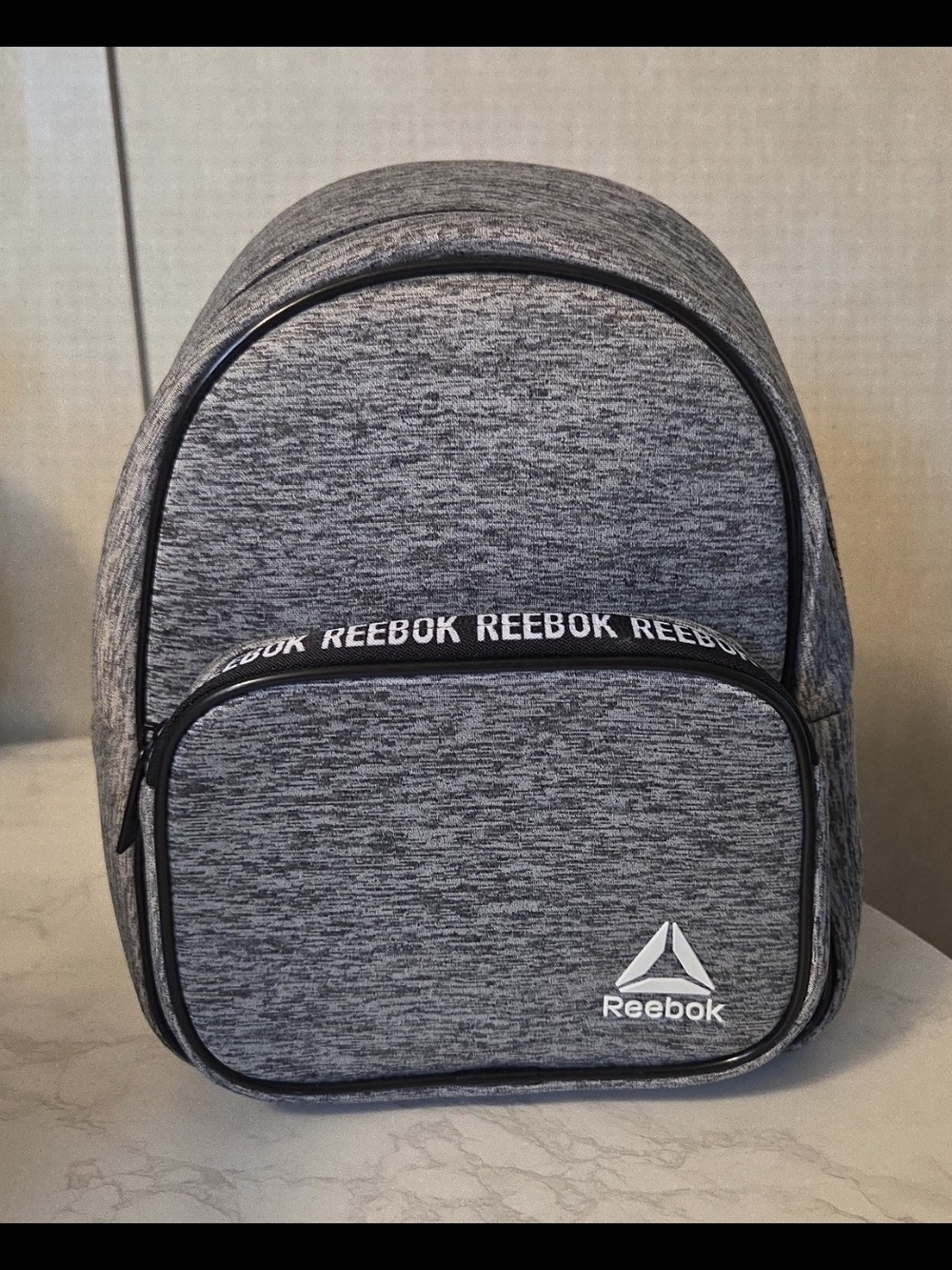 Reebok Gray Heather Backpack with Logo Accent